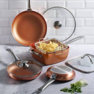 Set de Sartenes Copper Chef 5 Piezas Antiadherentes