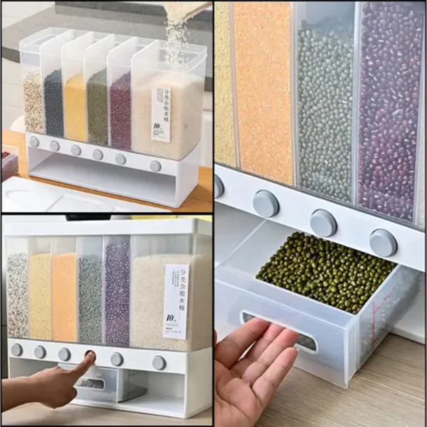 Organizador de Granos y Cereales 6 Compartimentos