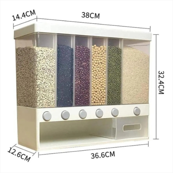 Organizador de Granos y Cereales 6 Compartimentos