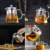 Tetera de Vidrio Borosilicato con Infusor de Acero Inoxidable