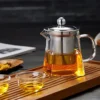 Tetera de Vidrio Borosilicato con Infusor de Acero Inoxidable