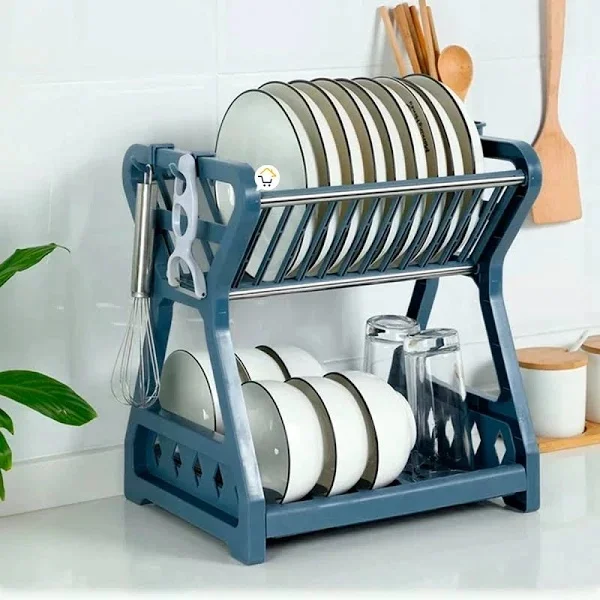 Escurridor de Platos de Mesón de 2 Niveles