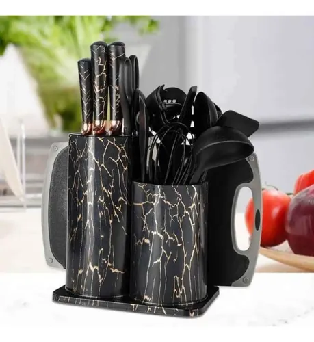 Set de Utensilios de Cocina 19 Piezas con Soporte