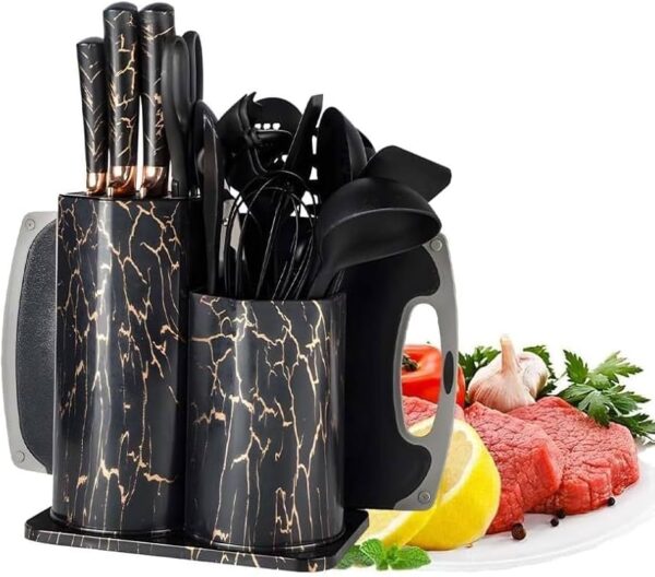Set de Utensilios de Cocina 19 Piezas con Soporte