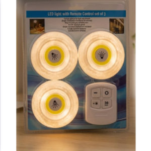 Luz LED x3 Inalámbrica con Control Remoto