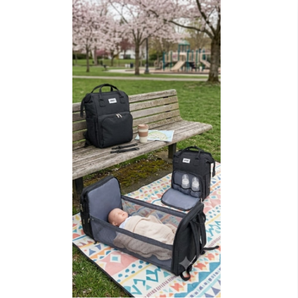 Pañalera Multifuncional REF 1009 con Cuna Portátil